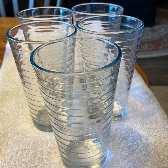 Libbey Ribbed Glassware Libbey | Dining | Vintage Libbey Crissa Clear Horizontal Ribbed ...